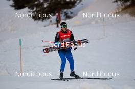 21.12.2014, Davos, Switzerland (SUI): Salomon feature, Martti Jylhae (FIN) testing his skis before a sprint race - FIS world cup cross-country, individual sprint, Davos (SUI). www.nordicfocus.com. © Laiho/NordicFocus. Every downloaded picture is fee-liable.