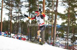 15.03.2014, Falun, Sweden (SWE): David Welde (GER) - FIS world cup nordic combined, individual gundersen HS100/10km, Falun (SWE). www.nordicfocus.com. © Felgenhauer/NordicFocus. Every downloaded picture is fee-liable.
