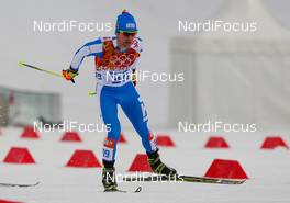 18.02.2014, Sochi, Russia (RUS): Alessandro Pittin (ITA), Fischer, One Way, Rottefella - XXII. Olympic Winter Games Sochi 2014, nordic combined, individual gundersen HS140/10km, Sochi (RUS). www.nordicfocus.com. © NordicFocus. Every downloaded picture is fee-liable.