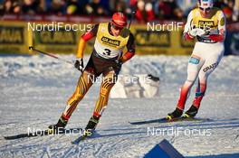 06.12.2014, Lillehammer, Norway (NOR): Eric Frenzel (GER), Haavard Klemetsen (NOR), (l-r)  - FIS world cup nordic combined, individual gundersen HS100/10km, Lillehammer (NOR). www.nordicfocus.com. © Felgenhauer/NordicFocus. Every downloaded picture is fee-liable.