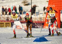 06.12.2014, Lillehammer, Norway (NOR): Jan Schmid (NOR), Fabian Riessle (GER), Bernhard Gruber (AUT), (l-r)  - FIS world cup nordic combined, individual gundersen HS100/10km, Lillehammer (NOR). www.nordicfocus.com. © Felgenhauer/NordicFocus. Every downloaded picture is fee-liable.