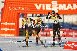 06.12.2014, Lillehammer, Norway (NOR): Bjoern Kircheisen (GER), Jason Lamy Chappuis (FRA), Tim Hug (SUI), (l-r)  - FIS world cup nordic combined, individual gundersen HS100/10km, Lillehammer (NOR). www.nordicfocus.com. © Felgenhauer/NordicFocus. Every downloaded picture is fee-liable.