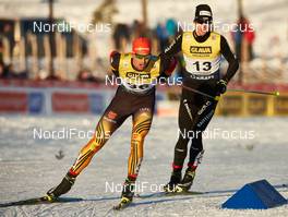 06.12.2014, Lillehammer, Norway (NOR): Bjoern Kircheisen (GER), Tim Hug (SUI), (l-r)  - FIS world cup nordic combined, individual gundersen HS100/10km, Lillehammer (NOR). www.nordicfocus.com. © Felgenhauer/NordicFocus. Every downloaded picture is fee-liable.