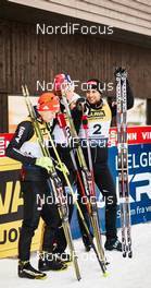 07.12.2014, Lillehammer, Norway (NOR): Fabian Riessle (GER), Mikko Kokslien (NOR), Jason Lamy Chappuis (FRA), (l-r)  - FIS world cup nordic combined, individual gundersen HS138/10km, Lillehammer (NOR). www.nordicfocus.com. © Felgenhauer/NordicFocus. Every downloaded picture is fee-liable.