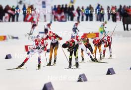 21.12.2014, Ramsau, Austria (AUT): Mikko Kokslien (NOR), Johannes Rydzek (GER), Jason Lamy Chappuis (FRA), (l-r)  - FIS world cup nordic combined, individual gundersen HS98/10km, Ramsau (AUT). www.nordicfocus.com. © Felgenhauer/NordicFocus. Every downloaded picture is fee-liable.