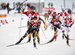 21.12.2014, Ramsau, Austria (AUT): Jason Lamy Chappuis (FRA), Mikko Kokslien (NOR), (l-r)  - FIS world cup nordic combined, individual gundersen HS98/10km, Ramsau (AUT). www.nordicfocus.com. © Felgenhauer/NordicFocus. Every downloaded picture is fee-liable.