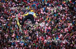 04.01.2014, Innsbruck, Austria (AUT): Noriaki Kasai (JPN), Fischer - FIS world cup ski jumping, four hills tournament, individual HS130, Innsbruck (AUT). www.nordicfocus.com. © Laiho/NordicFocus. Every downloaded picture is fee-liable.