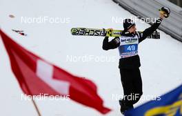 04.01.2014, Innsbruck, Austria (AUT): Simon Ammann (SUI), Fischer - FIS world cup ski jumping, four hills tournament, individual HS130, Innsbruck (AUT). www.nordicfocus.com. © Laiho/NordicFocus. Every downloaded picture is fee-liable.
