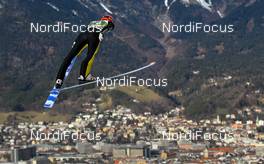 03.01.2014, Innsbruck, Austria (AUT): Andreas Wellinger (GER), Fluege.de - FIS world cup ski jumping, four hills tournament, individual HS130 qualification, Innsbruck (AUT). www.nordicfocus.com. © Laiho/NordicFocus. Every downloaded picture is fee-liable.