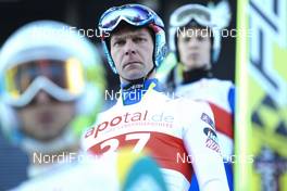 31.01.2014, Willingen, Germany (GER): Janne Ahonen (FIN), Fischer - FIS world cup ski jumping, training, Willingen (GER). www.nordicfocus.com. © Domanski/NordicFocus. Every downloaded picture is fee-liable.