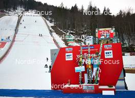21.03.2014, Planica, Slovenia (SLO): Anders Bardal (NOR), Severin Freund (GER), Peter Prevc (SLO), (l-r) - FIS world cup ski jumping, individual HS139, Planica (SLO). www.nordicfocus.com. © Felgenhauer/NordicFocus. Every downloaded picture is fee-liable.