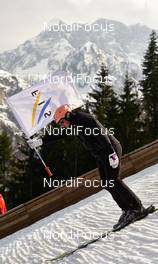 21.03.2014, Planica, Slovenia (SLO): FIS flag on the way down - FIS world cup ski jumping, individual HS139, Planica (SLO). www.nordicfocus.com. © Felgenhauer/NordicFocus. Every downloaded picture is fee-liable.