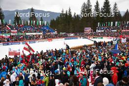 22.03.2014, Planica, Slovenia (SLO): crowded arena in Planica - FIS world cup ski jumping, team HS139, Planica (SLO). www.nordicfocus.com. © Felgenhauer/NordicFocus. Every downloaded picture is fee-liable.