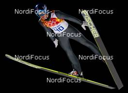 14.02.2014, Sochi, Russia (RUS): Michael Hayboeck (AUT), Fischer - XXII. Olympic Winter Games Sochi 2014, ski jumping, individual HS140, Qualification, Sochi (RUS). www.nordicfocus.com. © NordicFocus. Every downloaded picture is fee-liable.