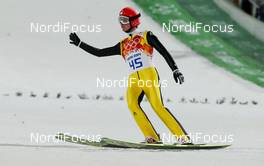 15.02.2014, Sochi, Russia (RUS): Simon Ammann (SUI), Fischer - XXII. Olympic Winter Games Sochi 2014, ski jumping, individual HS140, Sochi (RUS). www.nordicfocus.com. © NordicFocus. Every downloaded picture is fee-liable.