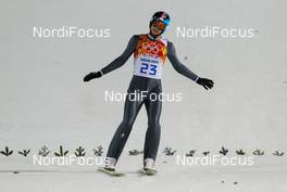 15.02.2014, Sochi, Russia (RUS): Gregor Deschwanden (SUI), Fischer - XXII. Olympic Winter Games Sochi 2014, ski jumping, individual HS140, Sochi (RUS). www.nordicfocus.com. © NordicFocus. Every downloaded picture is fee-liable.