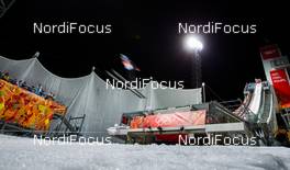 14.02.2014, Sochi, Russia (RUS): blurred figure of a ski jumper - XXII. Olympic Winter Games Sochi 2014, ski jumping, individual HS140, Qualification, Sochi (RUS). www.nordicfocus.com. © NordicFocus. Every downloaded picture is fee-liable.