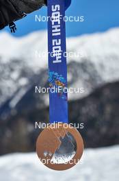 17.02.2014, Sochi, Russia (RUS): Event Feature: The Olympic Bronce Medal - XXII. Olympic Winter Games Sochi 2014, ski jumping, medals, Sochi (RUS). www.nordicfocus.com. © NordicFocus. Every downloaded picture is fee-liable.