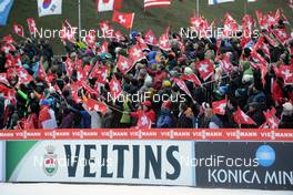 20.12.2014, Engelberg, Switzerland (SUI): Event Feature: cheering fans - FIS world cup ski jumping, individual HS137, Engelberg (SUI). www.nordicfocus.com. © Rauschendorfer/NordicFocus. Every downloaded picture is fee-liable.