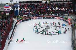 20.12.2014, Engelberg, Switzerland (SUI): Event Feature: flag parade - FIS world cup ski jumping, individual HS137, Engelberg (SUI). www.nordicfocus.com. © Rauschendorfer/NordicFocus. Every downloaded picture is fee-liable.