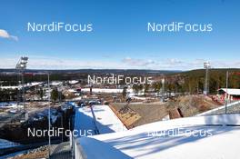 16.03.2014, Falun, Sweden (SWE): Lugnet ski stadium seen from above - FIS world cup ski jumping ladies, individual HS100, Falun (SWE). www.nordicfocus.com. © Felgenhauer/NordicFocus. Every downloaded picture is fee-liable.