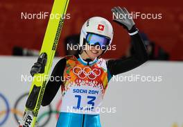 11.02.2014, Sochi, Russia (RUS): Bigna Windmueller (SUI), Fischer - XXII. Olympic Winter Games Sochi 2014, ski jumping ladies, individual HS106, Sochi (RUS). www.nordicfocus.com. © NordicFocus. Every downloaded picture is fee-liable.