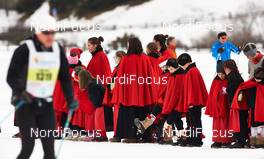 14.12.2014, Livigno, Italy (ITA):  children cheering the athletes - Ski Classics La Sgambeda Classic 35k, Livigno (ITA). www.nordicfocus.com. © Felgenhauer/NordicFocus. Every downloaded picture is fee-liable.