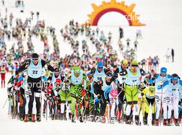 14.12.2014, Livigno, Italy (ITA): Daniel Richardsson (SWE), Stanislav Rezac (CZE), Bruno Debertolis (ITA), Jimmie Johnsson (SWE), (l-r)  - Ski Classics La Sgambeda Classic 35k, Livigno (ITA). www.nordicfocus.com. © Felgenhauer/NordicFocus. Every downloaded picture is fee-liable.