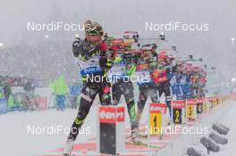 08.02.2015, Nove Mesto, Czech Republic (CZE): Marie Dorin (FRA) - IBU world cup biathlon, pursuit women, Nove Mesto (CZE). www.nordicfocus.com. © Manzoni/NordicFocus. Every downloaded picture is fee-liable.