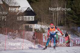 12.02.2015, Oslo, Norway (NOR): Timofey Lapshin (RUS) - IBU world cup biathlon Holmenkollen, individual men, Oslo (NOR). www.nordicfocus.com. © Manzoni/NordicFocus. Every downloaded picture is fee-liable.