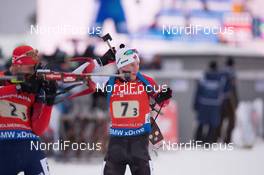 15.02.2015, Oslo, Norway (NOR): Scott Gow (CAN) - IBU world cup biathlon Holmenkollen, relay men, Oslo (NOR). www.nordicfocus.com. © Manzoni/NordicFocus. Every downloaded picture is fee-liable.