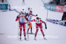 15.02.2015, Oslo, Norway (NOR): Fanny Welle-Strand Horn (NOR), Synnoeve Solemdal (NOR) - IBU world cup biathlon Holmenkollen, relay women, Oslo (NOR). www.nordicfocus.com. © Manzoni/NordicFocus. Every downloaded picture is fee-liable.