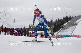 15.02.2015, Oslo, Norway (NOR): Jitka Landova (CZE) - IBU world cup biathlon Holmenkollen, relay women, Oslo (NOR). www.nordicfocus.com. © Manzoni/NordicFocus. Every downloaded picture is fee-liable.