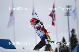 15.02.2015, Oslo, Norway (NOR): Laura Dahlmeier (GER) - IBU world cup biathlon Holmenkollen, relay women, Oslo (NOR). www.nordicfocus.com. © Manzoni/NordicFocus. Every downloaded picture is fee-liable.
