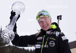 22.03.2015, Khanty-Mansiysk, Russia (RUS): Darya Domracheva (BLR) - IBU world cup biathlon, cups, Khanty-Mansiysk (RUS). www.nordicfocus.com. © Manzoni/NordicFocus. Every downloaded picture is fee-liable.