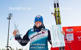 14.03.2015, Oslo, Norway (NOR): U23 winner Francesco de Fabiani (ITA), Fischer, Swix,  Rottefella - FIS world cup cross-country, mass men, Oslo (NOR). www.nordicfocus.com. © Laiho/NordicFocus. Every downloaded picture is fee-liable.
