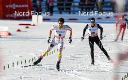14.03.2015, Oslo, Norway (NOR): (l-r) Alex Harvey (CAN), Fischer, Swix, Salomon, One Way and Toni Livers (SUI), Rossignol - FIS world cup cross-country, mass men, Oslo (NOR). www.nordicfocus.com. © Laiho/NordicFocus. Every downloaded picture is fee-liable.