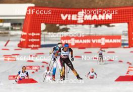 15.03.2015, Oslo, Norway (NOR): Stina Nilsson (SWE), Monique Siegel (GER), (l-r)  - FIS world cup cross-country, mass women, Oslo (NOR). www.nordicfocus.com. © Felgenhauer/NordicFocus. Every downloaded picture is fee-liable.