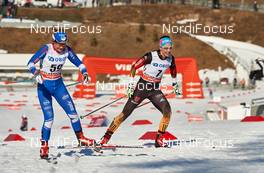 15.03.2015, Oslo, Norway (NOR): Emilie Kristoffersen (NOR), Stefanie Boehler (GER), (l-r)  - FIS world cup cross-country, mass women, Oslo (NOR). www.nordicfocus.com. © Felgenhauer/NordicFocus. Every downloaded picture is fee-liable.