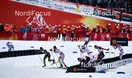 21.02.2015, Falun, Sweden (SWE): the top group at the ski exchange - FIS nordic world ski championships, cross-country, skiathlon men, Falun (SWE). www.nordicfocus.com. © NordicFocus. Every downloaded picture is fee-liable.
