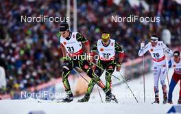 21.02.2015, Falun, Sweden (SWE): Clement Parisse (FRA), Adrien Backscheider (FRA), (l-r)  - FIS nordic world ski championships, cross-country, skiathlon men, Falun (SWE). www.nordicfocus.com. © NordicFocus. Every downloaded picture is fee-liable.