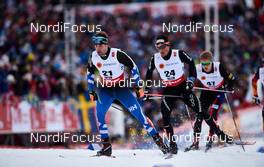 21.02.2015, Falun, Sweden (SWE): Lari Lehtonen (FIN), Jonas Baumann (SUI), (l-r)  - FIS nordic world ski championships, cross-country, skiathlon men, Falun (SWE). www.nordicfocus.com. © NordicFocus. Every downloaded picture is fee-liable.