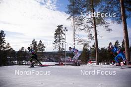 22.02.2015, Falun, Sweden (SWE): Baptiste Gros (FRA), Teodor Peterson (SWE), Federico Pellegrino (ITA), (l-r)  - FIS nordic world ski championships, cross-country, team sprint, Falun (SWE). www.nordicfocus.com. © NordicFocus. Every downloaded picture is fee-liable.