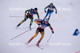22.02.2015, Falun, Sweden (SWE): Tim Tscharnke (GER), Len Valjas (CAN), Baptiste Gros (FRA), (l-r)  - FIS nordic world ski championships, cross-country, team sprint, Falun (SWE). www.nordicfocus.com. © NordicFocus. Every downloaded picture is fee-liable.