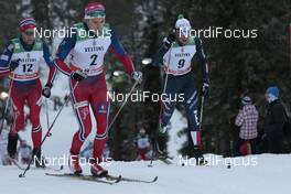 29.11.2015, Ruka, Finland (FIN): Didrik Toenseth (NOR), Finn Haagen Krogh (NOR), Francesco De Fabiani (ITA), (l-r)  - FIS world cup cross-country, 15km men, Ruka (FIN). www.nordicfocus.com. © Modica/NordicFocus. Every downloaded picture is fee-liable.
