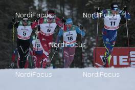29.11.2015, Ruka, Finland (FIN): Dario Cologna (SUI), Alex Harvey (CAN), Maxim Vylegzhanin (RUS), Maurice Manificat (FRA), (l-r)  - FIS world cup cross-country, 15km men, Ruka (FIN). www.nordicfocus.com. © Modica/NordicFocus. Every downloaded picture is fee-liable.