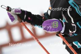 27.11.2015, Ruka, Finland (FIN): Johaug gloves   - FIS world cup cross-country, individual sprint, Ruka (FIN). www.nordicfocus.com. © Modica/NordicFocus. Every downloaded picture is fee-liable.