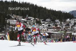 16.01.2015, Seefeld, Austria (AUT): GERSTGRASER Paul (AUT), STECHER Mario (AUT)   - FIS world cup nordic combined, individual gundersen HS109/5km, Seefeld (AUT). www.nordicfocus.com. © Modica/NordicFocus. Every downloaded picture is fee-liable.