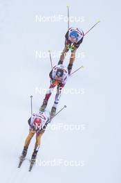 17.01.2015, Seefeld, Austria (AUT): Eric FRENZEL (GER), Bernhard GRUBER (AUT), Tino EDELMANN (GER) - FIS world cup nordic combined, individual gundersen HS109/10km, Seefeld (AUT). www.nordicfocus.com. © Modica/NordicFocus. Every downloaded picture is fee-liable.