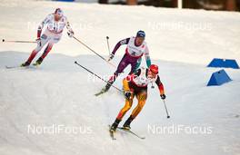 20.02.2015, Falun, Sweden (SWE): Haavard Klemetsen (NOR), Yoshito Watabe (JPN), Eric Frenzel (GER), (l-r)  - FIS nordic world ski championships, nordic combined, individual gundersen HS100/10km, Falun (SWE). www.nordicfocus.com. © NordicFocus. Every downloaded picture is fee-liable.